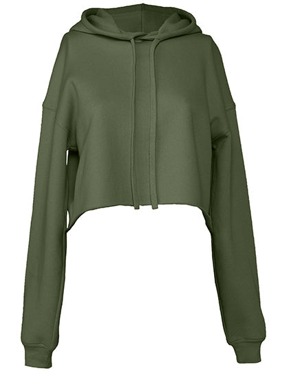 Women's cropped fleece hoodie