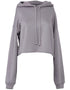 Women's cropped fleece hoodie