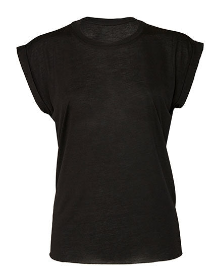 Women's Flowy Muscle Tee With Rolled Cuff