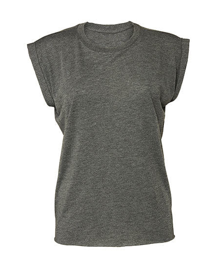Women's Flowy Muscle Tee With Rolled Cuff