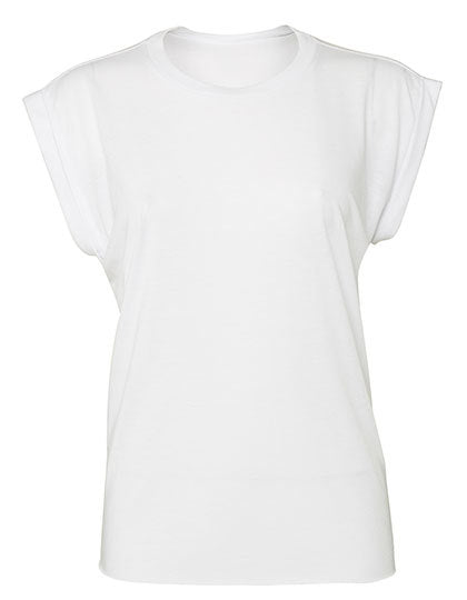 Women's Flowy Muscle Tee With Rolled Cuff