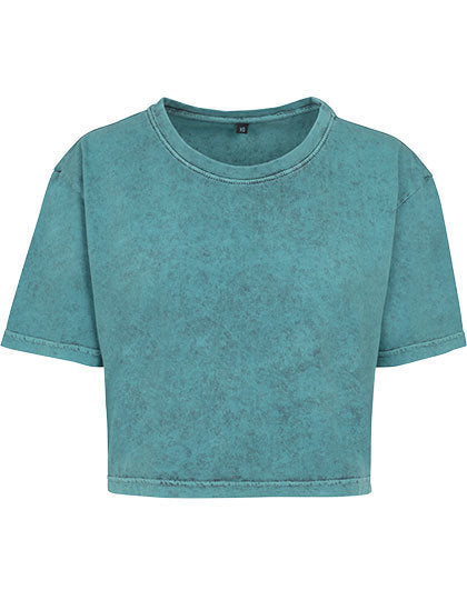 Ladies' Acid Washed Cropped Tee