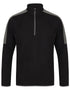 Adults 1/4 Zip Midlayer With Contrast Panelling