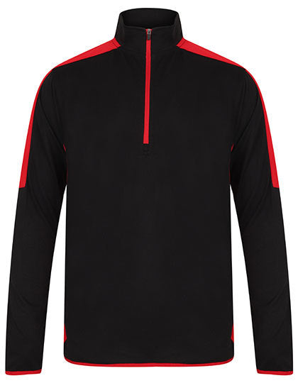 Adults 1/4 Zip Midlayer With Contrast Panelling