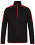 Adults 1/4 Zip Midlayer With Contrast Panelling