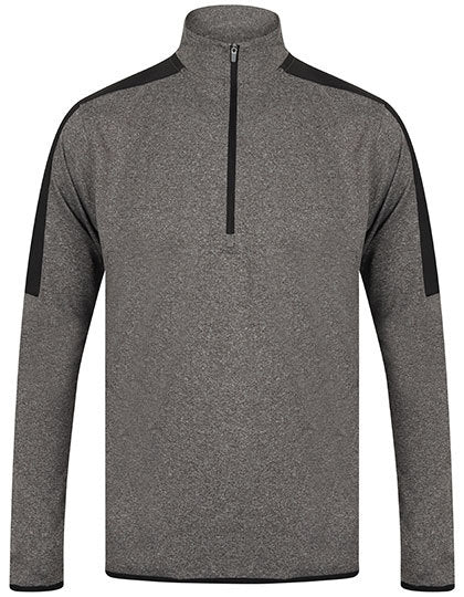 Adults 1/4 Zip Midlayer With Contrast Panelling