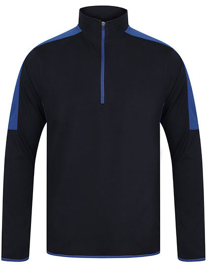 Adults 1/4 Zip Midlayer With Contrast Panelling