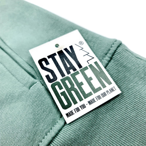 Stay Green Organic Hoodie - don't panic