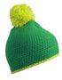 Pompon Hat With Contrast Stripe