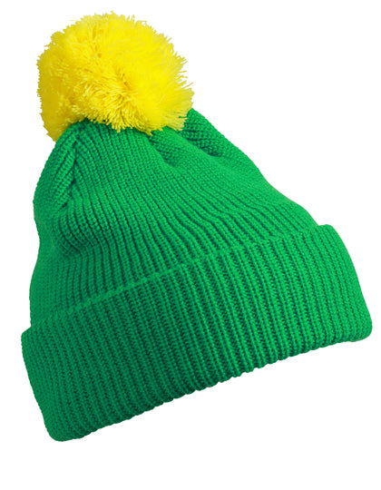 Pompon Hat With Brim