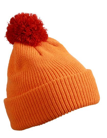 Pompon Hat With Brim