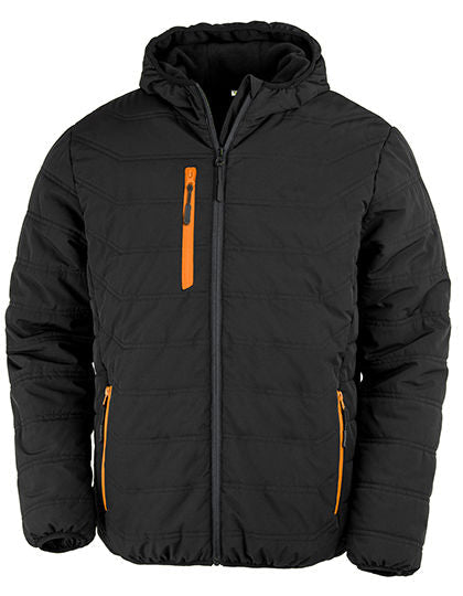 Recycled Black Compass Padded Winter Jacket