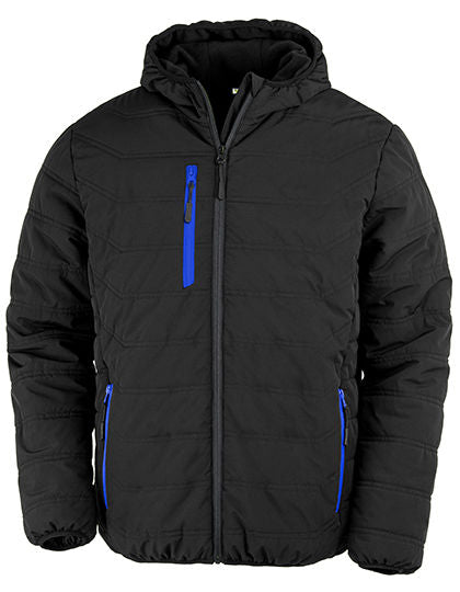 Recycled Black Compass Padded Winter Jacket