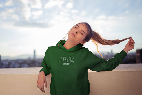 Stay Green Organic Hoodie - Hi Friend