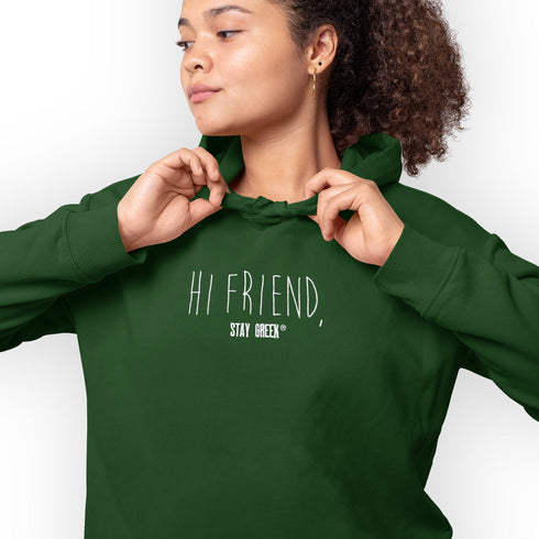 Stay Green Organic Hoodie - Hi Friend