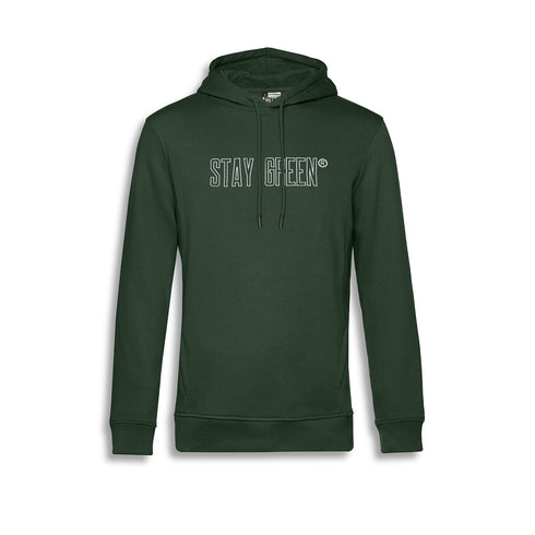 Stay Green Organic Hoodie - simple outline
