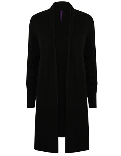 Ladies' longline open cardigan