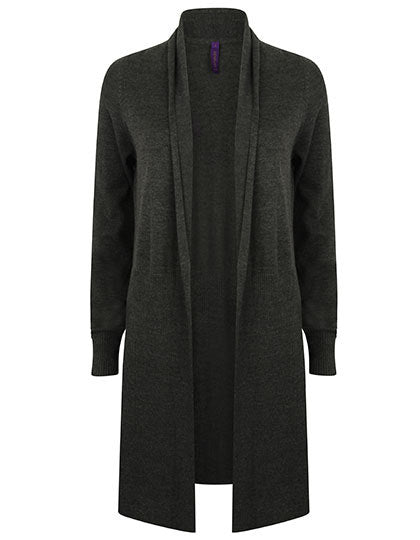 Ladies' longline open cardigan