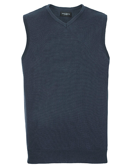 V-neck sleeveless knitted sweater