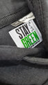 Stay Green Organic Hoodie - black stripe
