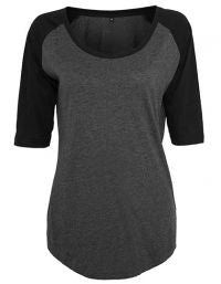 Ladies' 3/4 Contrast Raglan Tee